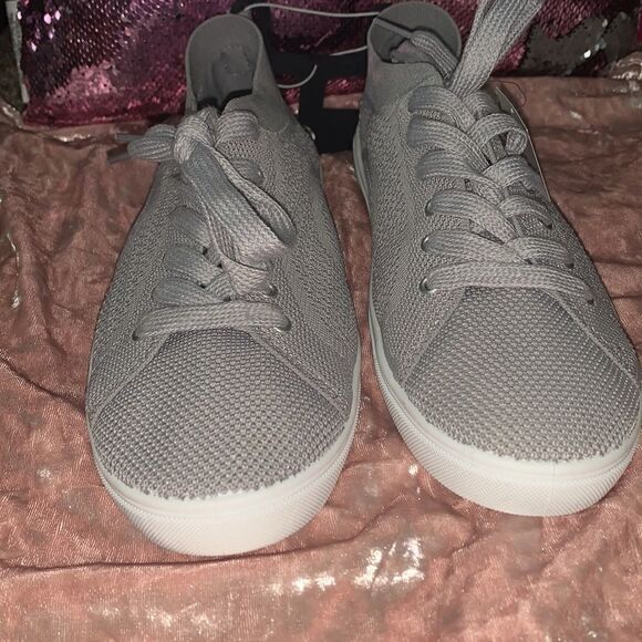 Grey Knit Sneakers  - Picture 3 of 6
